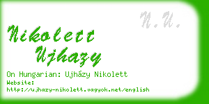 nikolett ujhazy business card