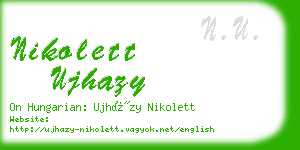 nikolett ujhazy business card